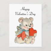 vintage Valentijn beer Briefkaart (Voorkant)