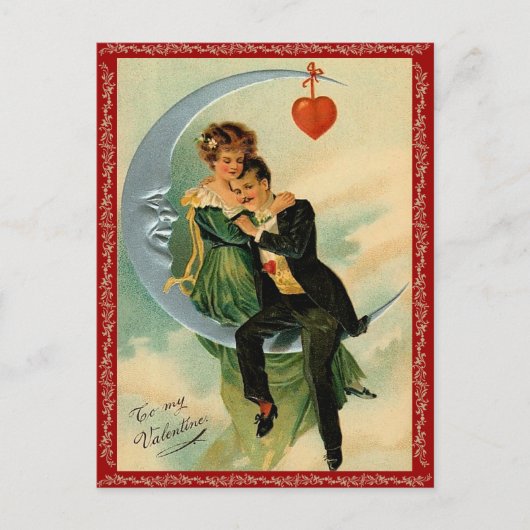 Vintage Valentijn Briefkaart (Voorkant)