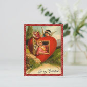 Vintage Valentijn Briefkaart (Staand voorkant)