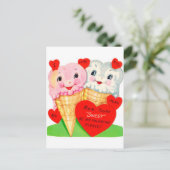 VINTAGE VALENTIJN -  - BRIEFKAART (Staand voorkant)