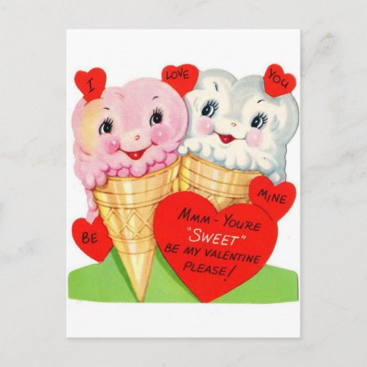 VINTAGE VALENTIJN -  - BRIEFKAART (Voorkant)