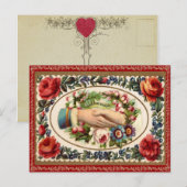 Vintage Valentijn Briefkaart (Voorkant / Achterkant)