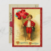 Vintage Valentijn Briefkaart (Voorkant / Achterkant)