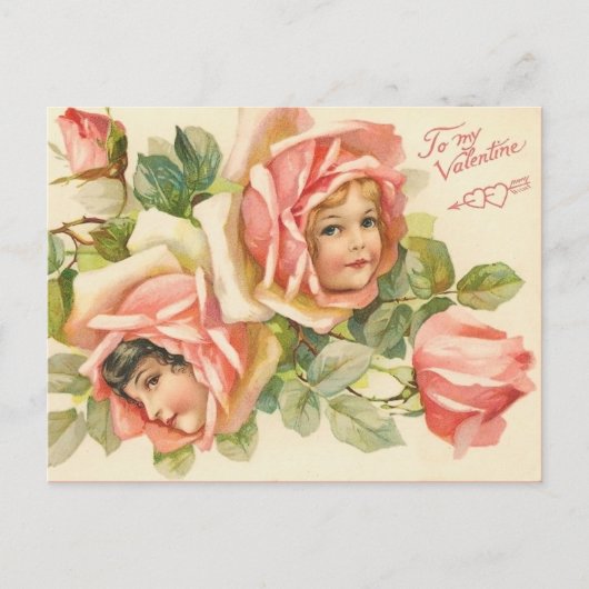 Vintage Valentijn Briefkaart (Voorkant)
