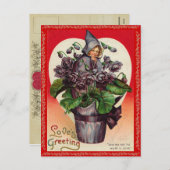 Vintage Valentijn Briefkaart (Voorkant / Achterkant)