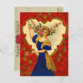 Vintage Valentijn Briefkaart (Voorkant / Achterkant)