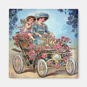 Vintage Valentijn Briefkaart Magneet