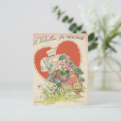 Vintage Valentijn docent Feestdagenkaart (Staand voorkant)