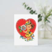 vintage Valentijn Feestdagenkaart (Staand voorkant)