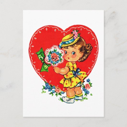 vintage Valentijn Feestdagenkaart (Voorkant)