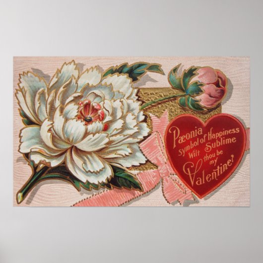 Vintage Valentijn poster (Voorkant)