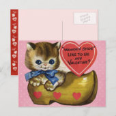 Vintage Valentijn voor Kind Feestdagenkaart (Voorkant / Achterkant)