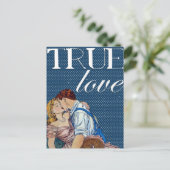 Vintage Valentijnsdag briefkaart (Staand voorkant)