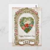 Vintage Valentijnsdag briefkaart (Voorkant / Achterkant)