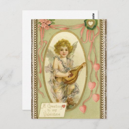 Vintage Valentijnsdag briefkaart (Voorkant / Achterkant)