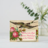 Vintage Valentijnsdag neemt Mijn Hart… Briefkaart (Staand voorkant)