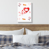 Vintage Valentijnsdag voor uitgebreide Canvas afdr (Insitu (Slaapkamer))