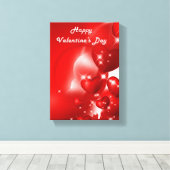 Vintage Valentijnsdag voor uitgebreide Canvas afdr Afdruk (Insitu (Houten vloer))