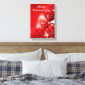 Vintage Valentijnsdag voor uitgebreide Canvas afdr Afdruk (Insitu (Slaapkamer))