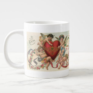Vintage Valentijnskaarten, Victoriaanse engelen ch Grote Koffiekop