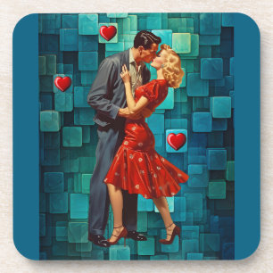 VINTAGE VALENTINE PASSIE BIER ONDERZETTER