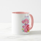 Vintage Valentine Pink Poodle Mug (Devant droit)