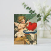 Vintage Valentine Postcard Feestdagenkaart (Staand voorkant)