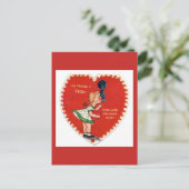 Vintage Valentine Postcard Feestdagenkaart (Staand voorkant)