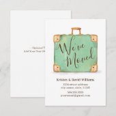 Vintage valise Nous avons déplacé le Faire-part de (Devant / Derrière)