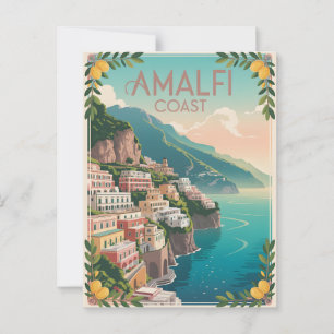 Vintage van Amalfi Briefkaart