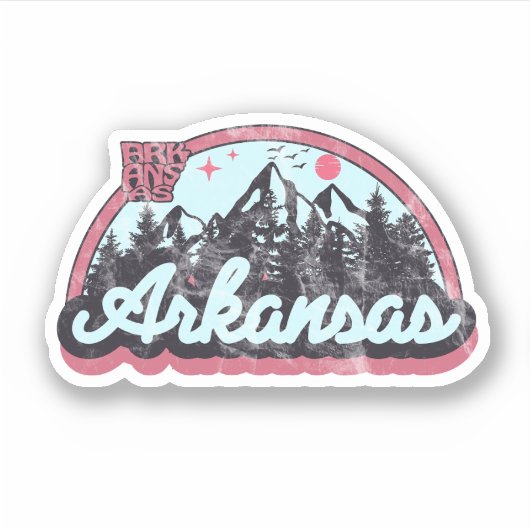 Vintage van Arkansas Sticker (Voorkant)