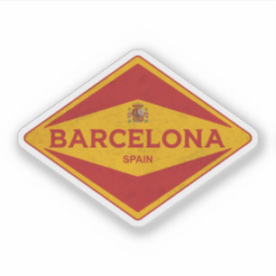 Vintage van Barcelona Spanje Sticker