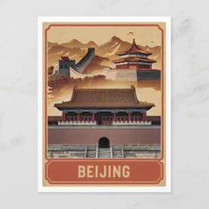 Vintage van Beijing Briefkaart