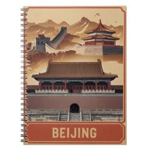 Vintage van Beijing Notitieboek