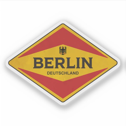 Vintage van Berlijn-Duitsland Sticker (Voorkant)