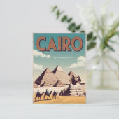 Vintage van Caïro Briefkaart (Staand voorkant)