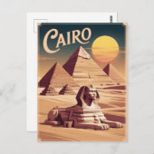 Vintage van Caïro Briefkaart (Voorkant / Achterkant)