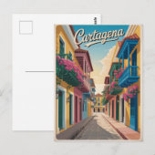 Vintage van Cartagena Briefkaart (Voorkant / Achterkant)