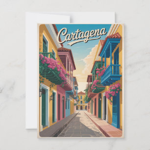 Vintage van Cartagena Briefkaart