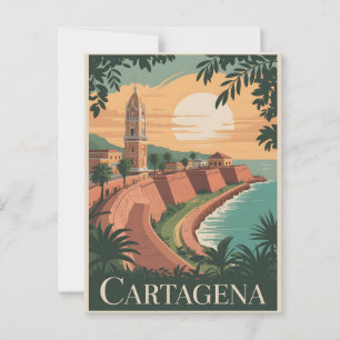 Vintage van Cartagena Briefkaart