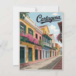 Vintage van Cartagena Briefkaart