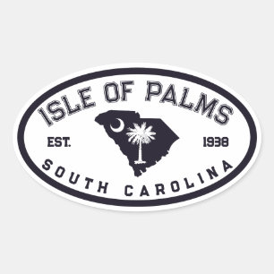 Vintage van de marine van South Carolina op het ei Ovale Sticker