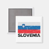 Vintage van de Sloveense vlag Magneet (Voorkant / Achterkant)