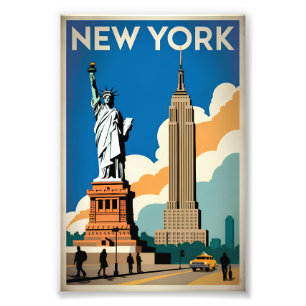 Vintage van de Verenigde Staten van Amerika Foto Afdruk