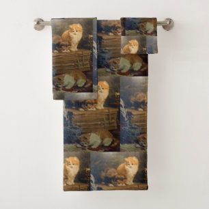 Vintage Van den Eycken Trois Chats sur un bureau