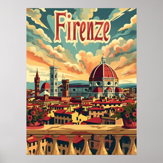 Vintage van Florence Poster (Voorkant)