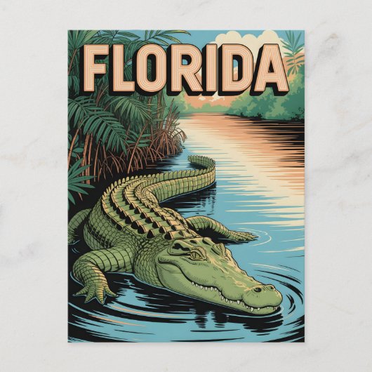 Vintage van Florida Briefkaart (Voorkant)