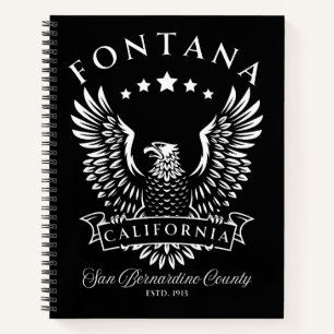 Vintage van Fontana San Bernardino County in Calif Notitieboek