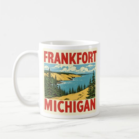 Vintage van Frankfurt-Michigan Koffiemok (Links)