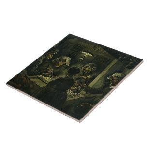 Vintage Van Gogh de aardappel    Tegeltje